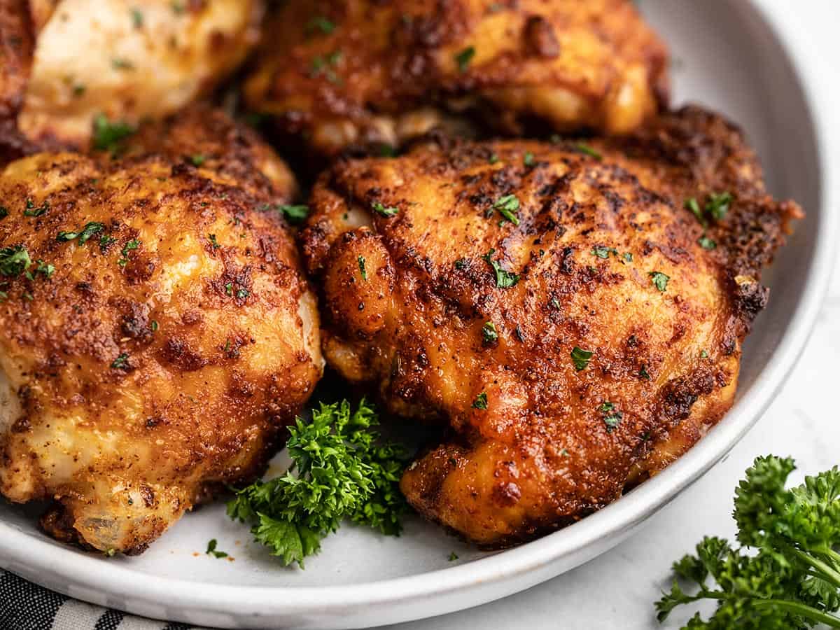 Air Fryer Chicken Thighs (Recipe)