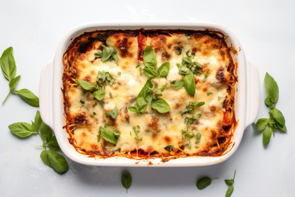 Beef and ricotta lasagna with zucchini