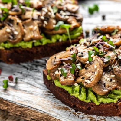 Avocado and Mushroom Toast - foodglut.com