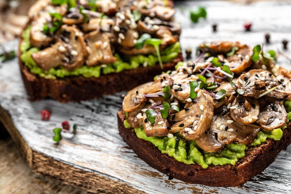 Avocado and Mushroom Toast