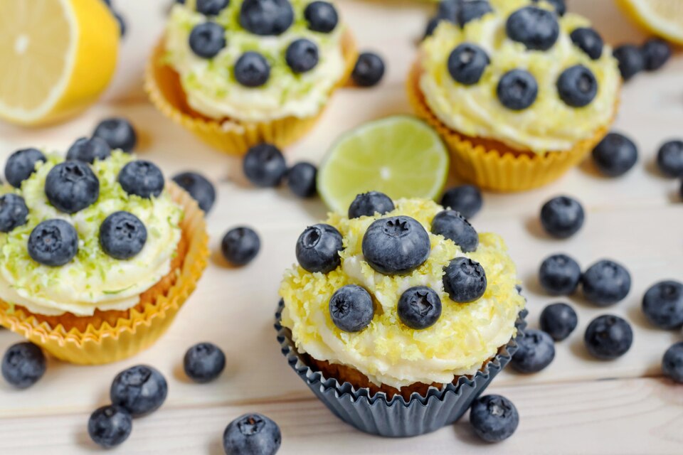 Blueberry Lime Cheesecake Cupcakes