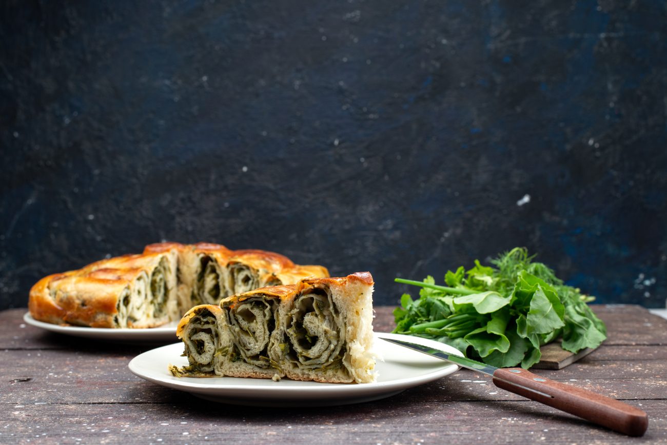 Cheese and Spinach Strudel