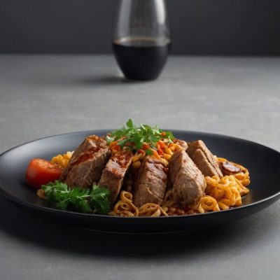 Stir-Fry Pork with Noodles - foodglut.com