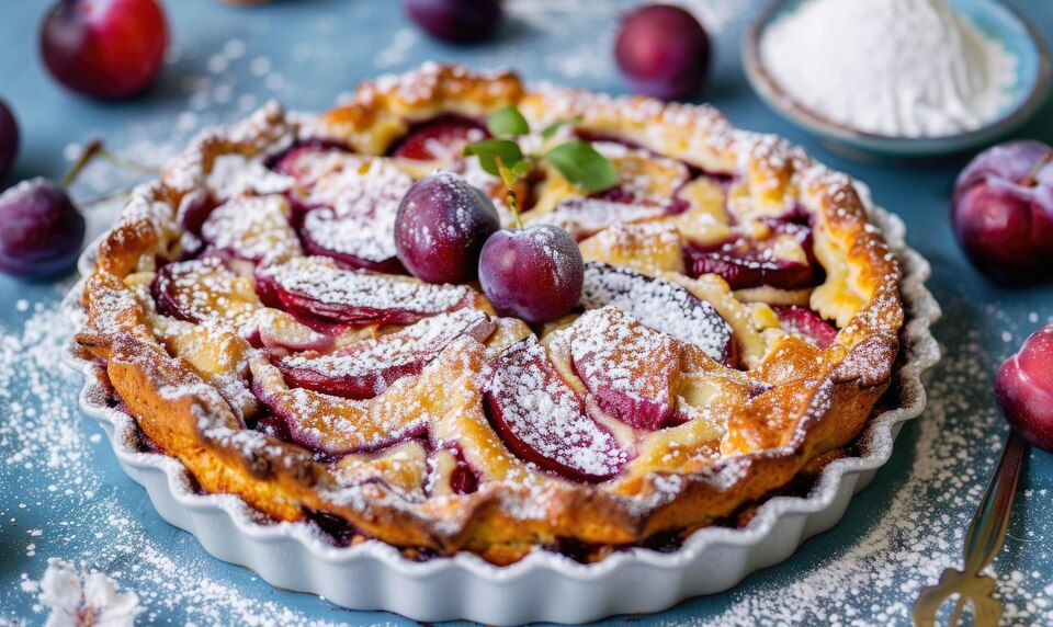 Swiss Wähe with plums